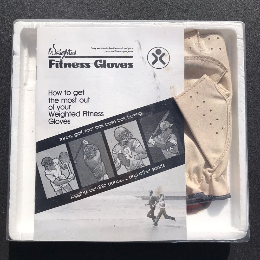 Vintage Work Out Exercise Weighted Gloves